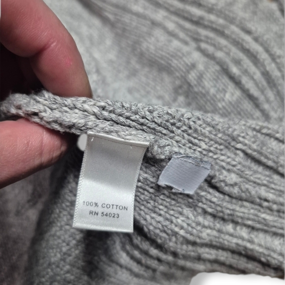 Banana Republic Women's Gray Knitted Buttoned Cotton Sweater Sz. Medium - Picture 9 of 12